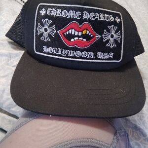 Chrome Hearts Black and White Graphic Cap